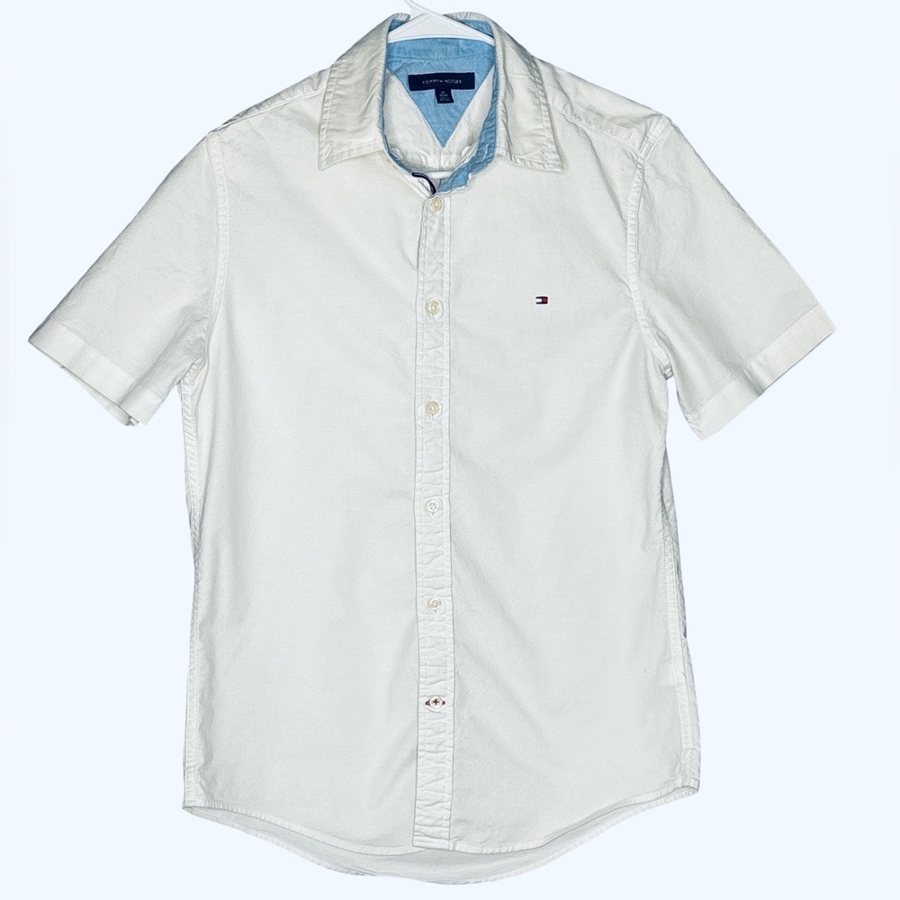 Tommy Hilfiger White Short Sleeve Shirt XS